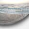 Designart - Serene Blue Beach with White Sun' Beach Metal Circle Wall Art